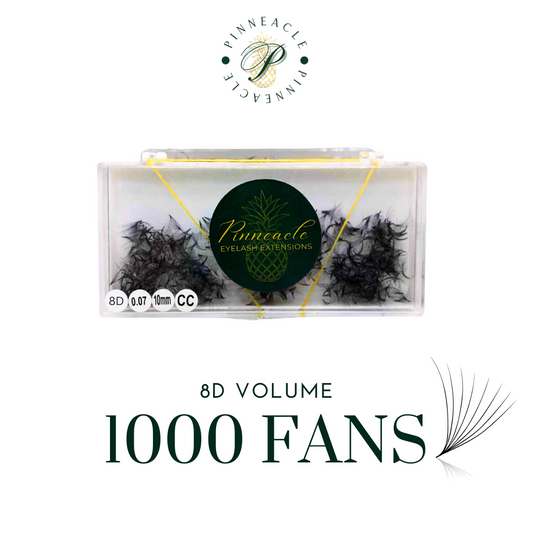8D Volume - 1000 Fans Promade Volume Fans For Professional Eyelash Extension - Pinneacle Lash