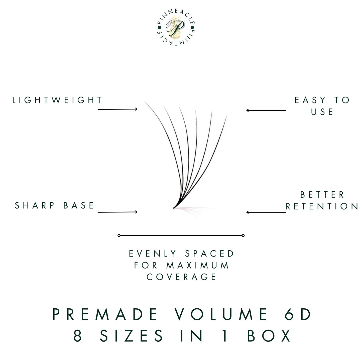 6D Volume | 1200 Fans | 8 sizes in 1 | 9-16mm | Premade Volume Fans