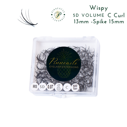 Wispy 500 Fans | 5D volume | C curl | 14mm (spike 16mm)